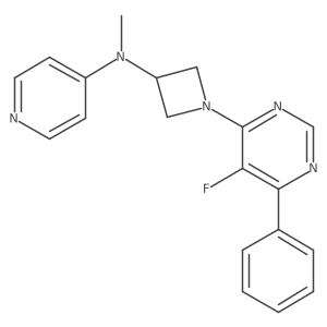 N-[1-(5-Fluoro-6-phenylpyrimidin-4-yl)azetidin-3-yl]-N-methylpyridin-4-amine结构式