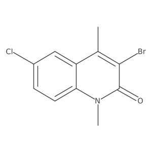 3-Bromo-6-chloro-1,4-dimethyl-2(1H)-quinolinone结构式