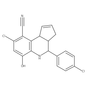 8-Chloro-4-(4-chlorophenyl)-6-hydroxy-3a,4,5,9b-tetrahydro-3H-cyclopenta[c]quinoline-9-carbonitrile Structure