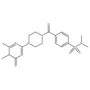 4-[4-(5-fluoro-4-methyl-6-oxo-5H-pyrimidin-2-yl)piperazine-1-carbonyl]-N,N-dimethylbenzenesulfonamide Structure
