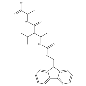 (2R)-2-[3-({[(9H-fluoren-9-yl)methoxy]carbonyl}amino)-2-(propan-2-yl)butanamido]propanoic acid Structure