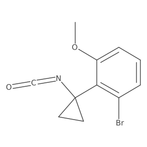 1-Bromo-2-(1-isocyanatocyclopropyl)-3-methoxybenzene Structure