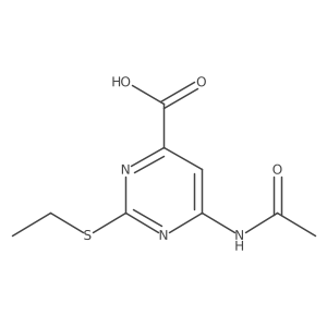 6-Acetamido-2-(ethylsulfanyl)pyrimidine-4-carboxylic acid Structure