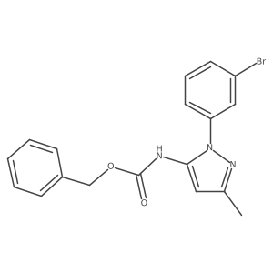 benzyl N-[1-(3-bromophenyl)-3-methyl-1H-pyrazol-5-yl]carbamate Structure