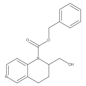 Benzyl 2-(hydroxymethyl)-1,2,3,4-tetrahydro-1,6-naphthyridine-1-carboxylate Structure