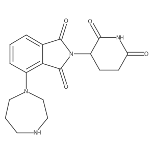 4-(1,4-diazepan-1-yl)-2-(2,6-dioxopiperidin-3-yl)-2,3-dihydro-1H-isoindole-1,3-dione结构式