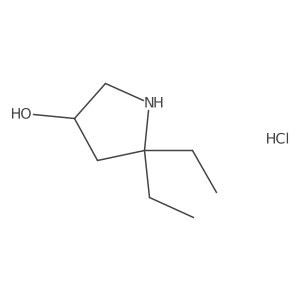 5,5-Diethylpyrrolidin-3-olhydrochloride Structure