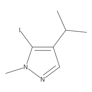 5-Iodo-4-isopropyl-1-methyl-1H-pyrazole结构式