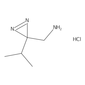 (3-Isopropyl-3H-diazirin-3-yl)methanamine hydrochloride结构式