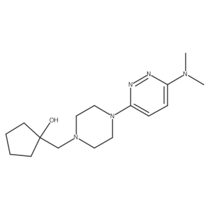 1-({4-[6-(Dimethylamino)pyridazin-3-yl]piperazin-1-yl}methyl)cyclopentan-1-ol Structure