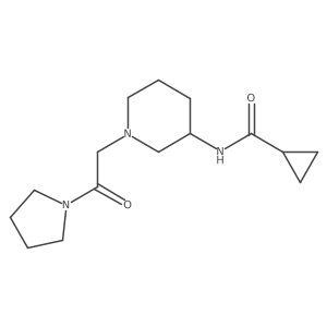 N-{1-[2-oxo-2-(pyrrolidin-1-yl)ethyl]piperidin-3-yl}cyclopropanecarboxamide结构式