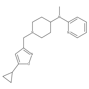 N-{1-[(5-cyclopropyl-1,2-oxazol-3-yl)methyl]piperidin-4-yl}-N-methylpyridin-2-amine结构式
