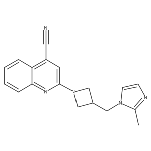 2-{3-[(2-methyl-1H-imidazol-1-yl)methyl]azetidin-1-yl}quinoline-4-carbonitrile Structure