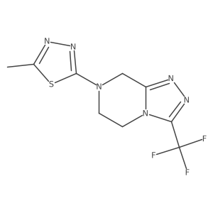2-methyl-5-[3-(trifluoromethyl)-5H,6H,7H,8H-[1,2,4]triazolo[4,3-a]pyrazin-7-yl]-1,3,4-thiadiazole Structure