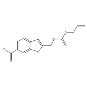 2-({[(Prop-2-en-1-yloxy)carbonyl]amino}methyl)-1-benzofuran-6-carboxylic acid结构式