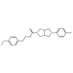 5-(5-bromopyridin-2-yl)-N-[2-(4-methoxyphenyl)ethyl]-octahydropyrrolo[3,4-c]pyrrole-2-carboxamide Structure