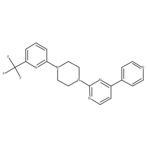 4-(Pyridin-4-yl)-2-{4-[6-(trifluoromethyl)pyridin-2-yl]piperazin-1-yl}pyrimidine结构式