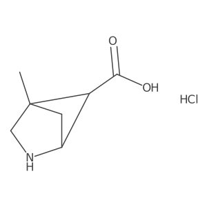 rac-(1R,4S,5S)-4-methyl-2-azabicyclo[2.1.1]hexane-5-carboxylic acid hydrochloride结构式