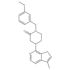1-[(3-Methoxyphenyl)methyl]-4-{7-methylthieno[3,2-d]pyrimidin-4-yl}piperazin-2-one Structure