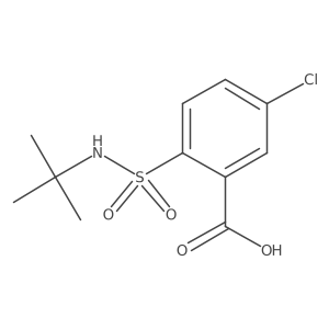 2-(Tert-butylsulfamoyl)-5-chlorobenzoic acid结构式