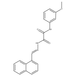 N-(3-Methoxyphenyl)-2-(2-(1-naphthylmethylene)hydrazino)-2-oxoacetamide Structure