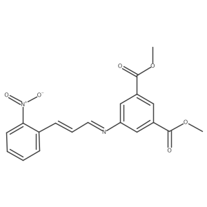 Dimethyl 5-((3-(2-nitrophenyl)-2-propenylidene)amino)isophthalate Structure