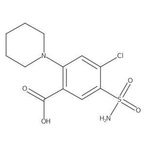 Benzoic acid, 5-(aminosulfonyl)-4-chloro-2-(1-piperidinyl)-结构式