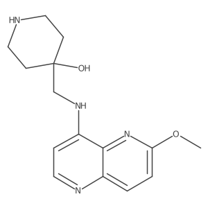 4-[[(6-methoxy-1,5-naphthyridin-4-yl)amino]methyl]-4-Piperidinol Structure