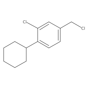 2-Chloro-4-(chloromethyl)-1-cyclohexylbenzene Structure