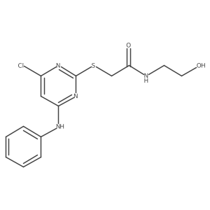 2-[[4-Chloro-6-(phenylamino)-2-pyrimidinyl]thio]-N-(2-hydroxyethyl)acetamide结构式