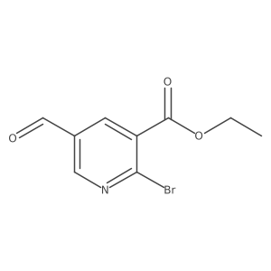 Ethyl 2-bromo-5-formylnicotinate结构式