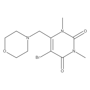 5-bromo-1,3-dimethyl-6-(morpholinomethyl)pyrimidine-2,4(1H,3H)-dione结构式