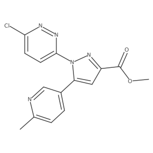 methyl 1-(6-chloro-3-pyridazinyl)-5-(6-methyl-3-pyridyl)-1H-pyrazole-3-carboxylate Structure