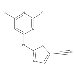 2-[(2,6-Dichloropyrimidin-4-yl)amino]-1,3-thiazole-5-carbonitrile Structure
