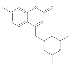4-[(2,6-dimethylmorpholin-4-yl)methyl]-7-methyl-2H-chromen-2-one Structure