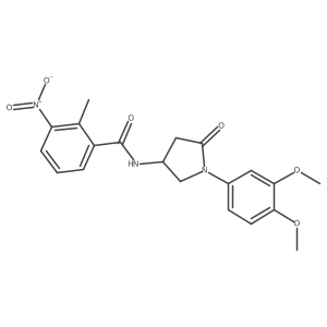 N-[1-(3,4-dimethoxyphenyl)-5-oxopyrrolidin-3-yl]-2-methyl-3-nitrobenzamide结构式