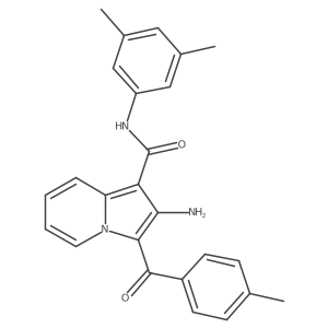 2-amino-N-(3,5-dimethylphenyl)-3-(4-methylbenzoyl)indolizine-1-carboxamide结构式