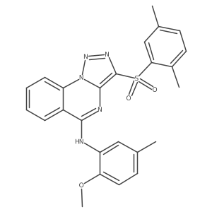 3-[(2,5-dimethylphenyl)sulfonyl]-N-(2-methoxy-5-methylphenyl)[1,2,3]triazolo[1,5-a]quinazolin-5-amine Structure