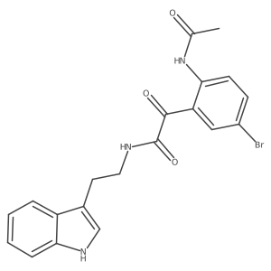 2-[2-(acetylamino)-5-bromophenyl]-N-[2-(1H-indol-3-yl)ethyl]-2-oxoacetamide Structure