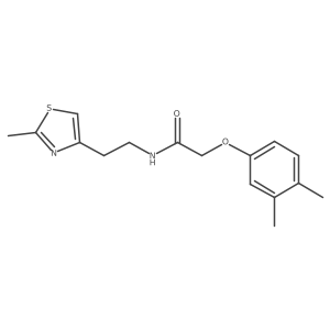 2-(3,4-dimethylphenoxy)-N-[2-(2-methyl-1,3-thiazol-4-yl)ethyl]acetamide Structure