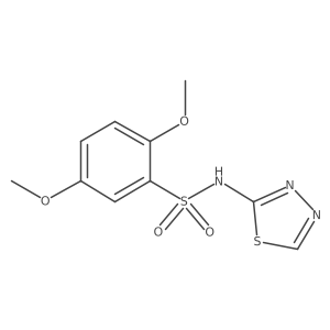 2,5-dimethoxy-N-(1,3,4-thiadiazol-2-yl)benzene-1-sulfonamide Structure