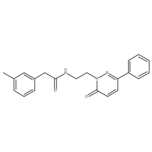 N-(2-(6-oxo-3-phenylpyridazin-1(6H)-yl)ethyl)-2-(m-tolyl)acetamide结构式
