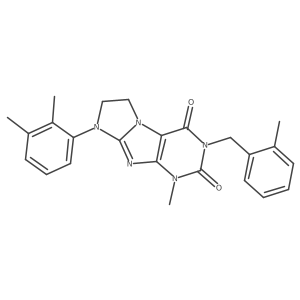 8-(2,3-dimethylphenyl)-1-methyl-3-(2-methylbenzyl)-7,8-dihydro-1H-imidazo[2,1-f]purine-2,4(3H,6H)-dione Structure