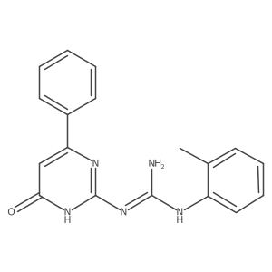 N-(1,6-Dihydro-6-oxo-4-phenyl-2-pyrimidinyl)-Na(2)-(2-methylphenyl)guanidine Structure