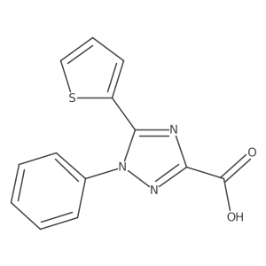 1-phenyl-5-(thiophen-2-yl)-1H-1,2,4-triazole-3-carboxylic acid Structure