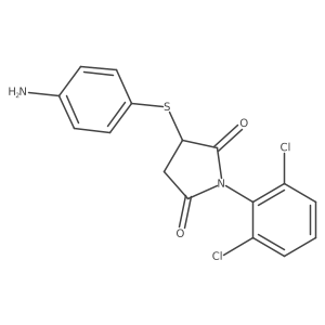 3-[(4-Aminophenyl)thio]-1-(2,6-dichlorophenyl)-pyrrolidine-2,5-dione Structure