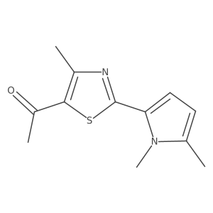 1-[2-(1,5-dimethyl-1H-pyrrol-2-yl)-4-methyl-1,3-thiazol-5-yl]ethanone结构式
