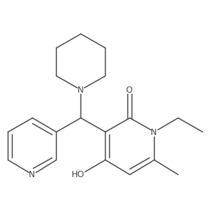 1-ethyl-4-hydroxy-6-methyl-3-(piperidin-1-yl(pyridin-3-yl)methyl)pyridin-2(1H)-one Structure