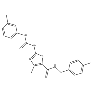 4-methyl-2-{[(3-methylphenyl)carbamoyl]amino}-N-[(4-methylphenyl)methyl]-1,3-thiazole-5-carboxamide结构式