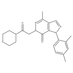 1-(2,4-dimethylphenyl)-4-methyl-6-(2-morpholino-2-oxoethyl)-1H-pyrazolo[3,4-d]pyridazin-7(6H)-one结构式